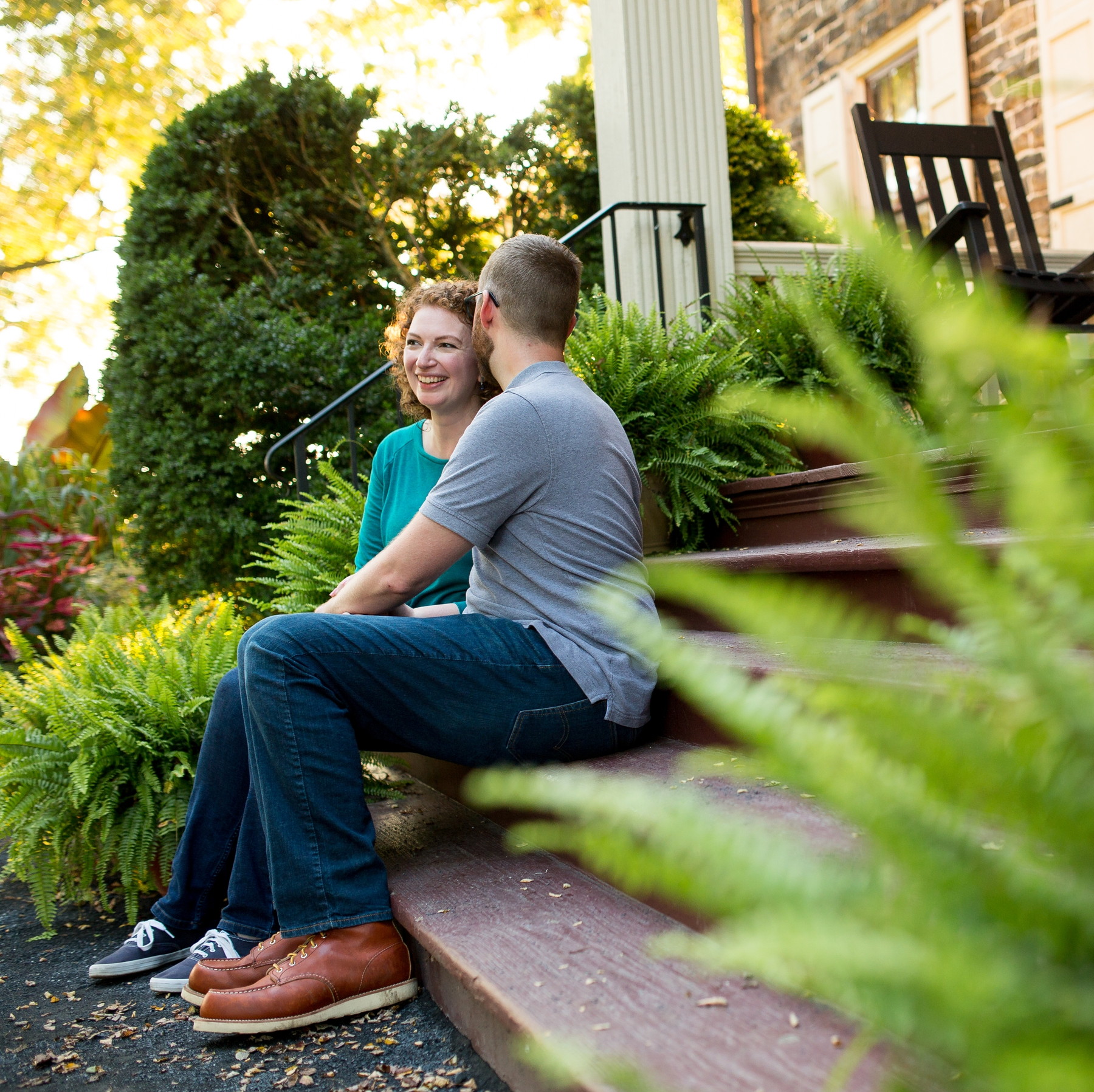 fun engagement photos at Fort Hunter